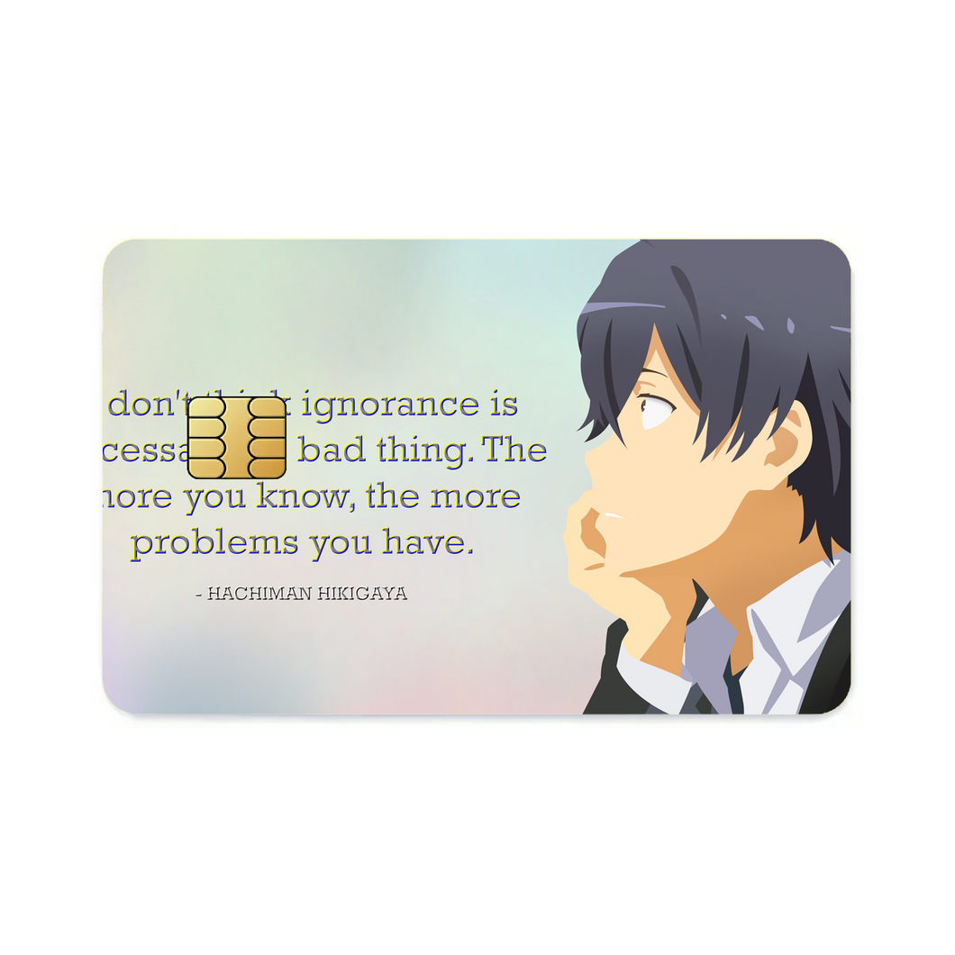My Teen Romantic Comedy SNAFU Hachiman Hikigaya  Credit Card Skins (4-in-1 Pack)