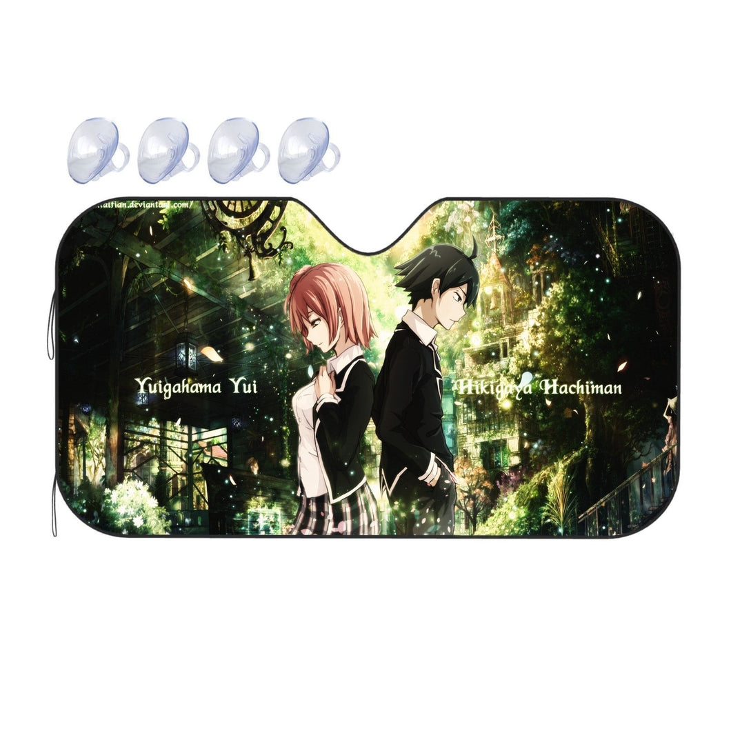 My Teen Romantic Comedy SNAFU Hachiman Hikigaya, Yui Yuigahama  Car Sunshade