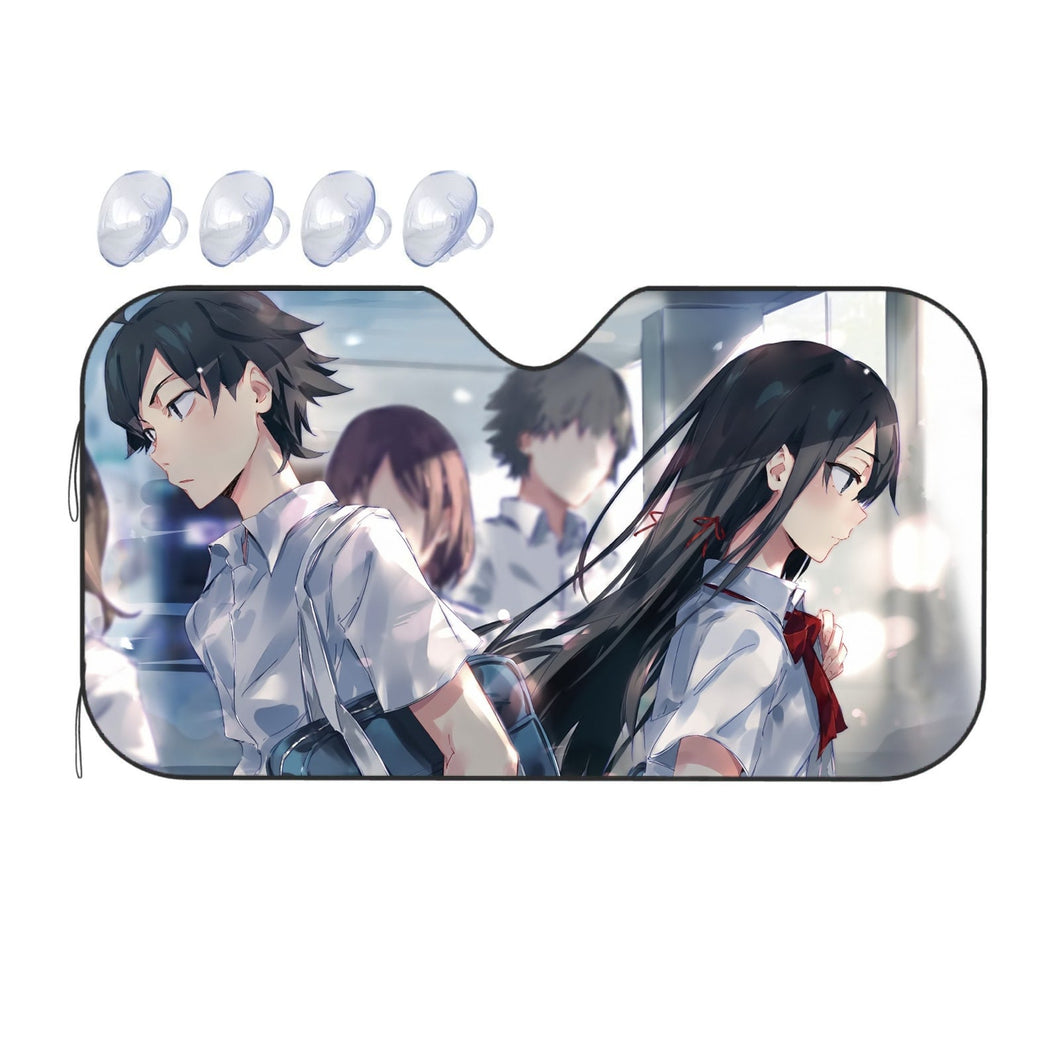 My Teen Romantic Comedy SNAFU Hachiman Hikigaya, Yukino Yukinoshita  Car Sunshade