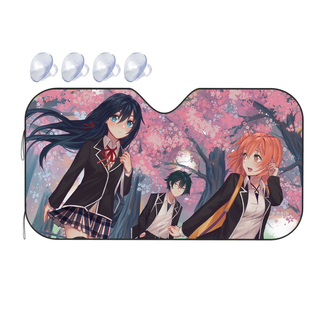 My Teen Romantic Comedy SNAFU Hachiman Hikigaya, Yukino Yukinoshita, Yui Yuigahama  Car Sunshade