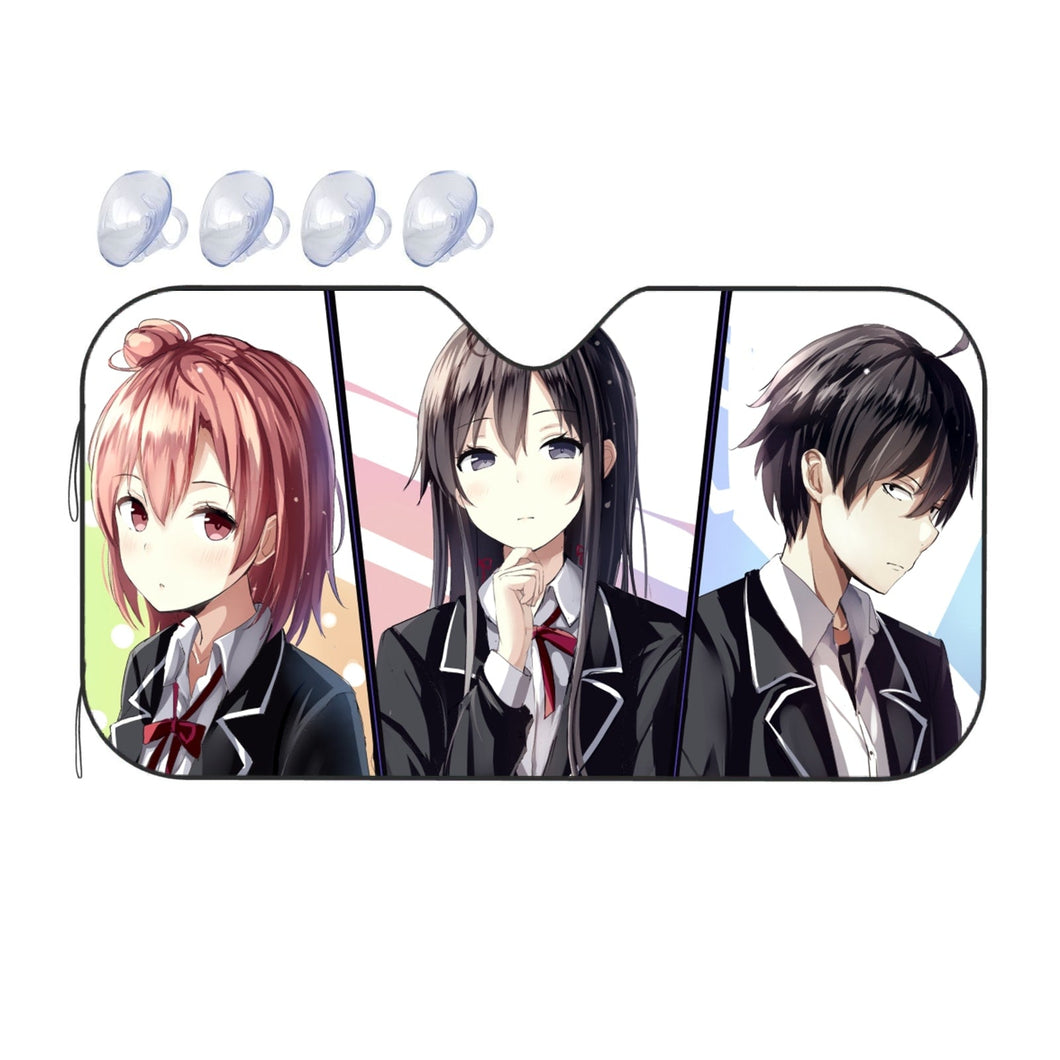 My Teen Romantic Comedy SNAFU Hachiman Hikigaya, Yukino Yukinoshita, Yui Yuigahama  Car Sunshade
