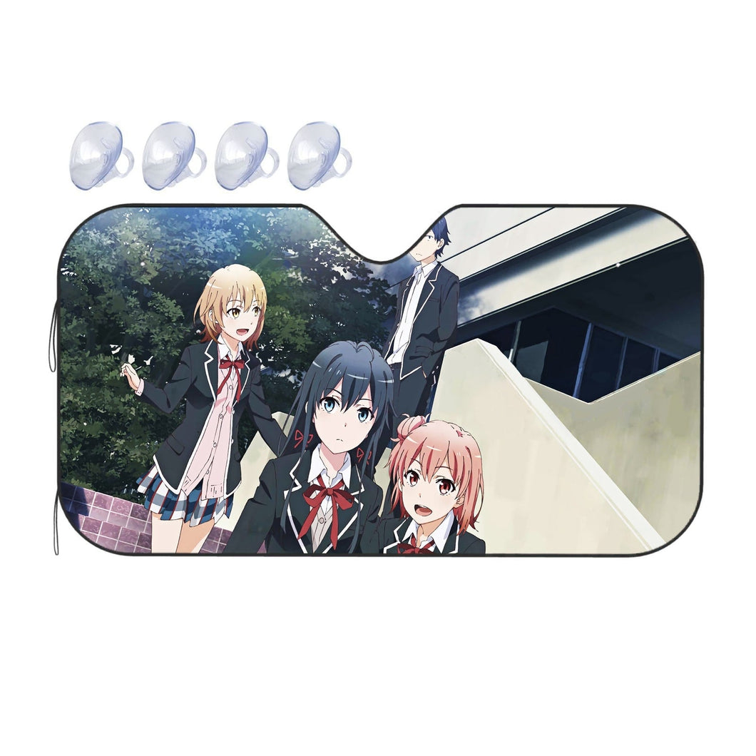 My Teen Romantic Comedy SNAFU Hachiman Hikigaya, Yukino Yukinoshita, Yui Yuigahama  Car Sunshade