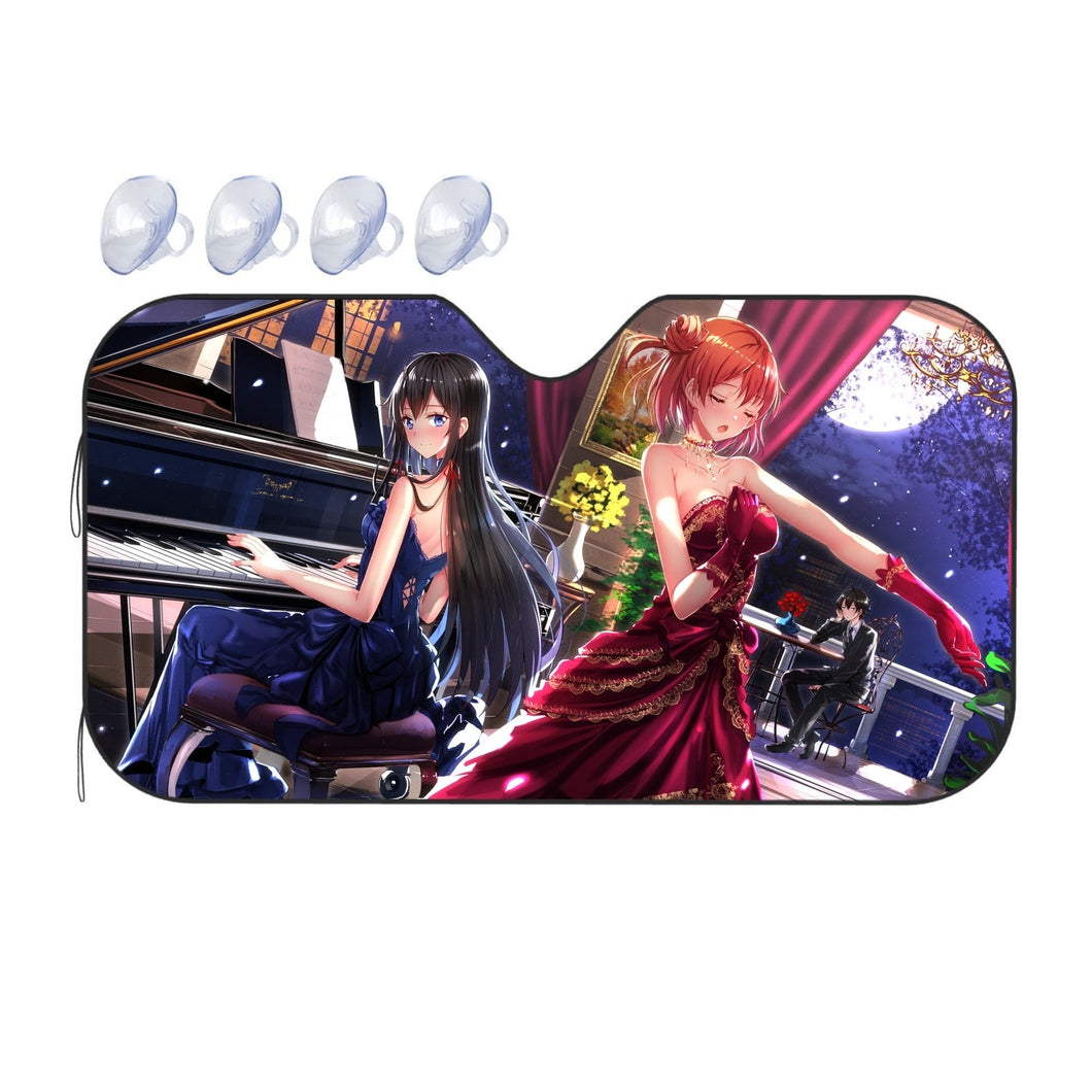 My Teen Romantic Comedy SNAFU Hachiman Hikigaya, Yukino Yukinoshita, Yui Yuigahama  Car Sunshade