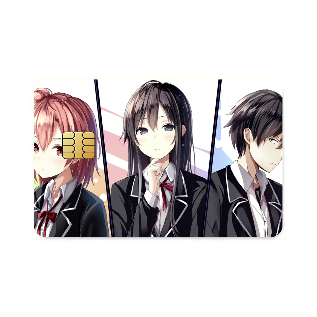 My Teen Romantic Comedy SNAFU Hachiman Hikigaya, Yukino Yukinoshita, Yui Yuigahama  Credit Card Skins (4-in-1 Pack)