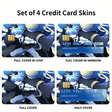 Load image into Gallery viewer, Nagisa Shiota and Koro-sensei  Credit Card Skins (4-in-1 Pack)
