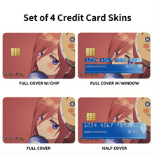 Load image into Gallery viewer, Nakano Miku  Credit Card Skins (4-in-1 Pack)
