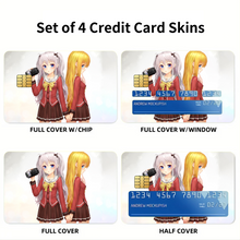 Load image into Gallery viewer, Nao Tomori and Yusa Nishimori holding hands  Credit Card Skins (4-in-1 Pack)
