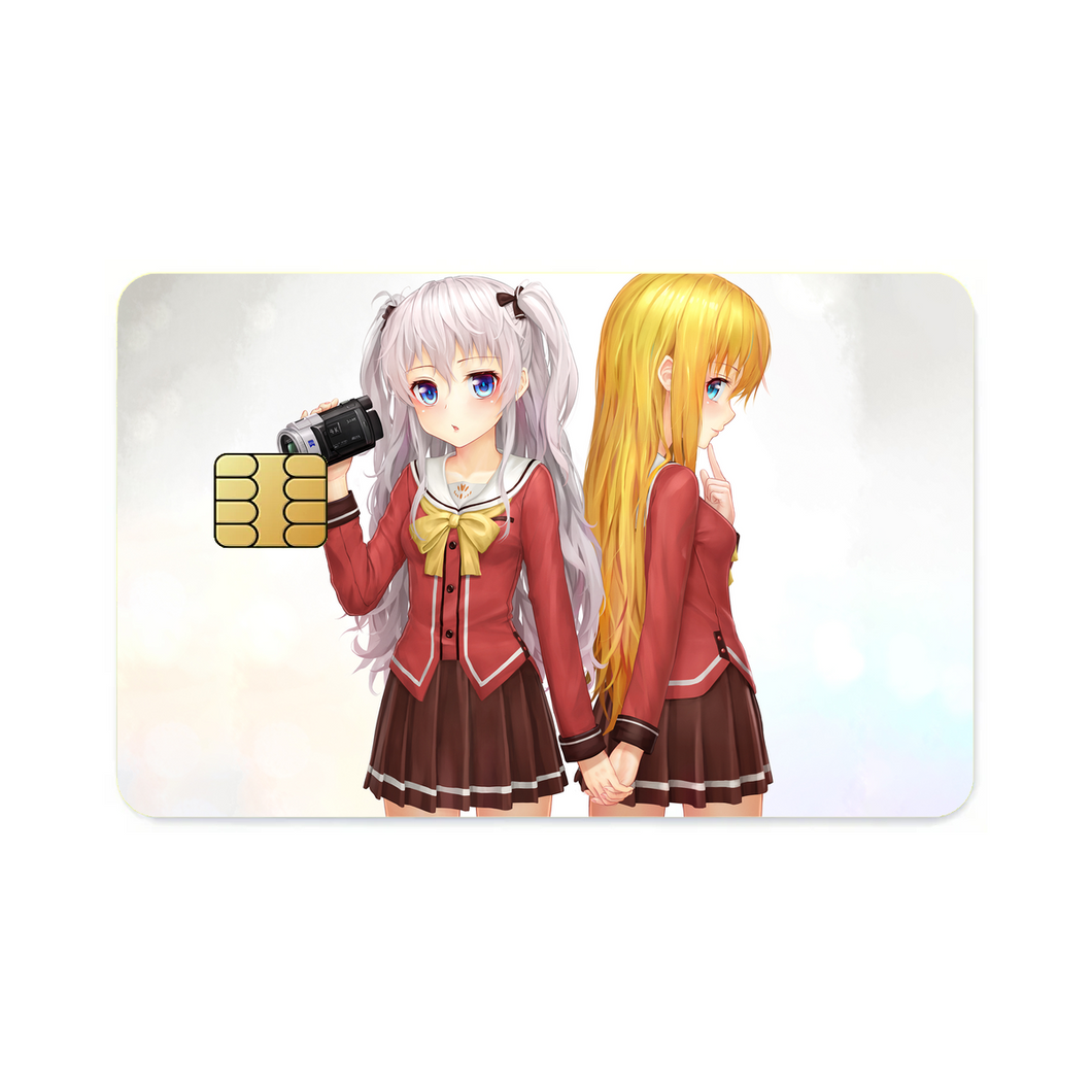 Nao Tomori and Yusa Nishimori holding hands  Credit Card Skins (4-in-1 Pack)