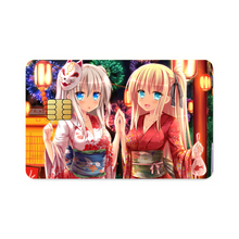 Load image into Gallery viewer, Nao Tomori  and Yusa Nishimori in yukata  Credit Card Skins (4-in-1 Pack)

