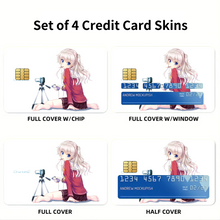 Load image into Gallery viewer, Nao Tomori sitting  Credit Card Skins (4-in-1 Pack)
