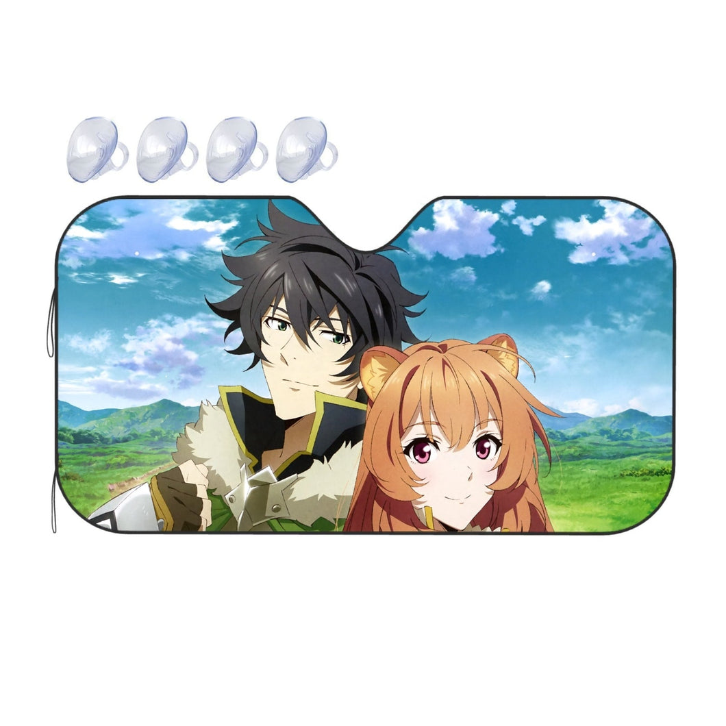 Naofumi and raphtalia  Car Sunshade