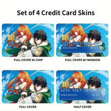 Load image into Gallery viewer, Naofumi and Raphtalia  Credit Card Skins (4-in-1 Pack)
