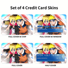 Load image into Gallery viewer, Naruto and Boruto  Credit Card Skins (4-in-1 Pack)
