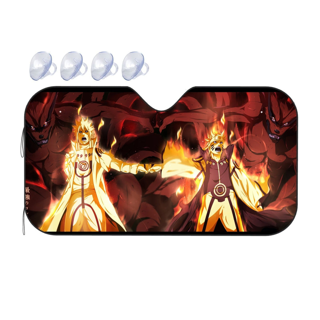 Naruto,Minato and Kurama  Car Sunshade