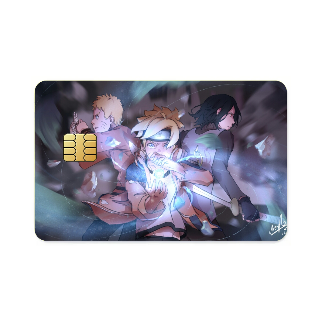 Naruto, Sasuke and Boruto  Credit Card Skins (4-in-1 Pack)