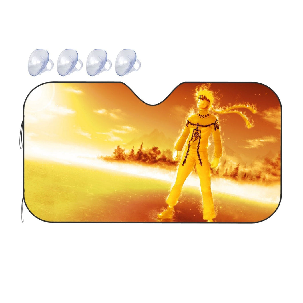 naruto uzumaki a glow of power Car Sunshade