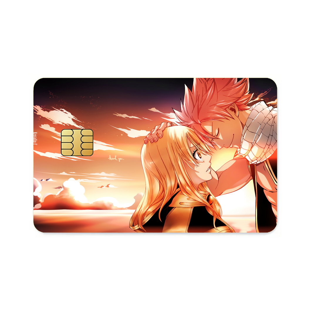 Natsu and Lucy (Fairy Tail)  Credit Card Skins (4-in-1 Pack)