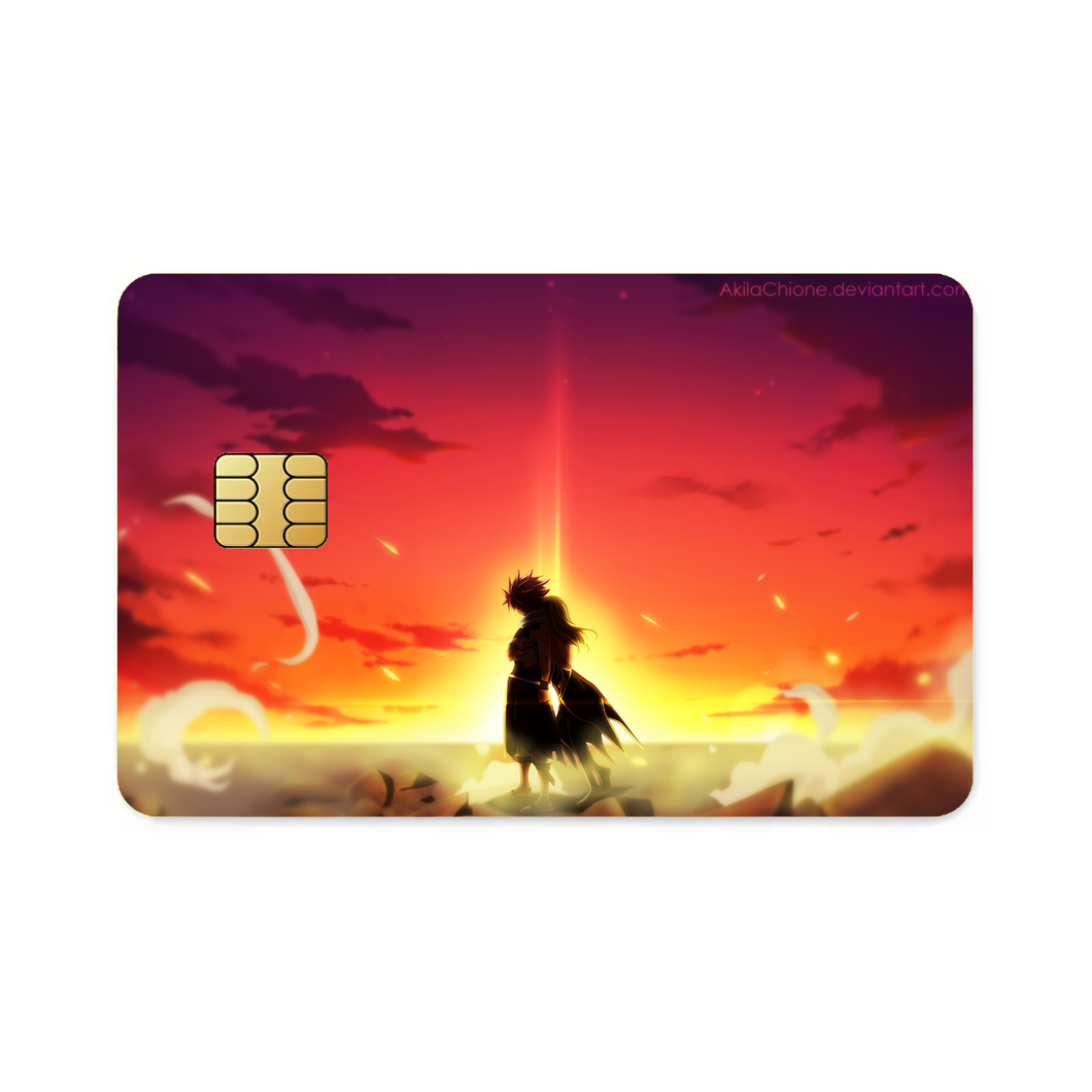 Natsu and Lucy (Fairy Tail)  Credit Card Skins (4-in-1 Pack)