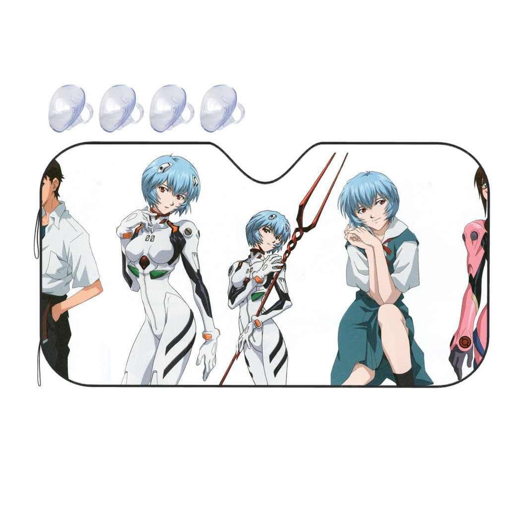 Neon Genesis Evangelion Shinji Ikari, Rei Ayanami  Car Sunshade