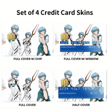 Load image into Gallery viewer, Neon Genesis Evangelion Shinji Ikari, Rei Ayanami  Credit Card Skins (4-in-1 Pack)
