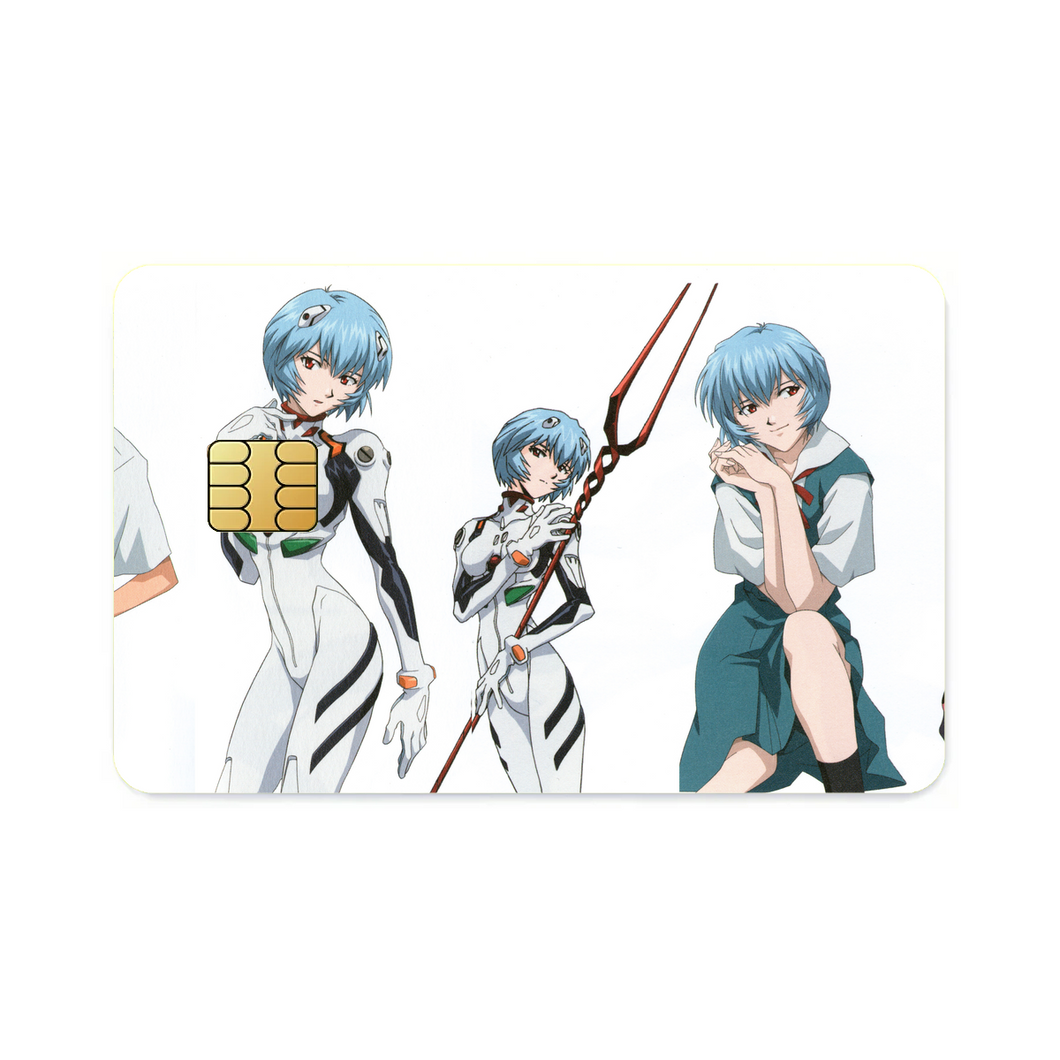 Neon Genesis Evangelion Shinji Ikari, Rei Ayanami  Credit Card Skins (4-in-1 Pack)