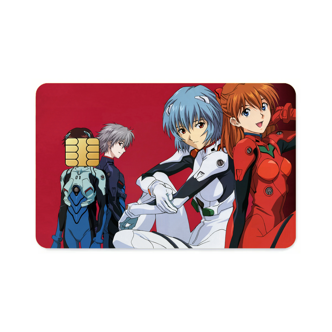 Neon Genesis Evangelion Shinji Ikari, Rei Ayanami, Kaworu Nagisa  Credit Card Skins (4-in-1 Pack)