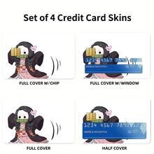 Load image into Gallery viewer, Nezuko Kamado  Credit Card Skins (4-in-1 Pack)
