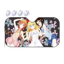 Load image into Gallery viewer, Nisekoi Chitoge Kirisaki, Kosaki Onodera, Marika Tachibana  Car Sunshade
