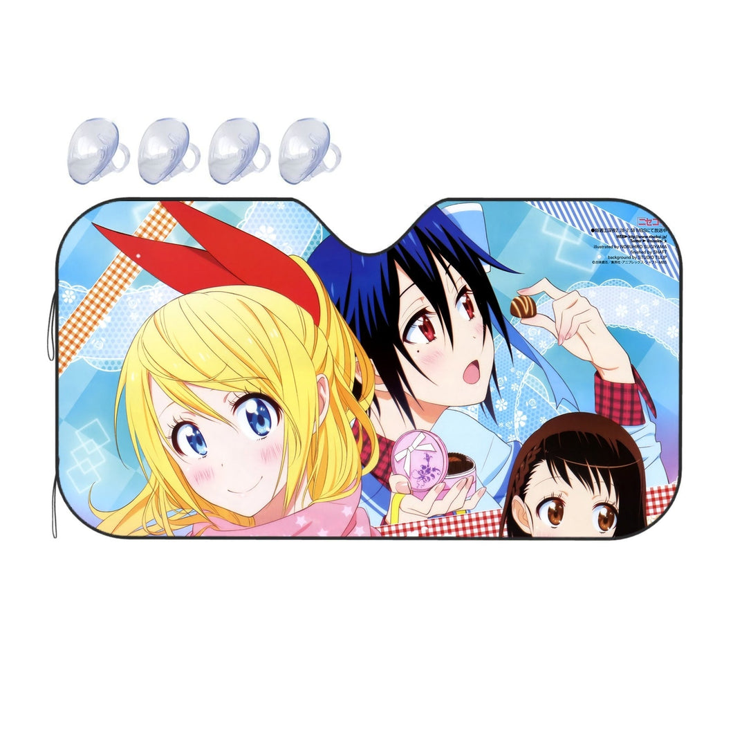 Nisekoi Chitoge Kirisaki, Kosaki Onodera, Seishirou Tsugumi  Car Sunshade