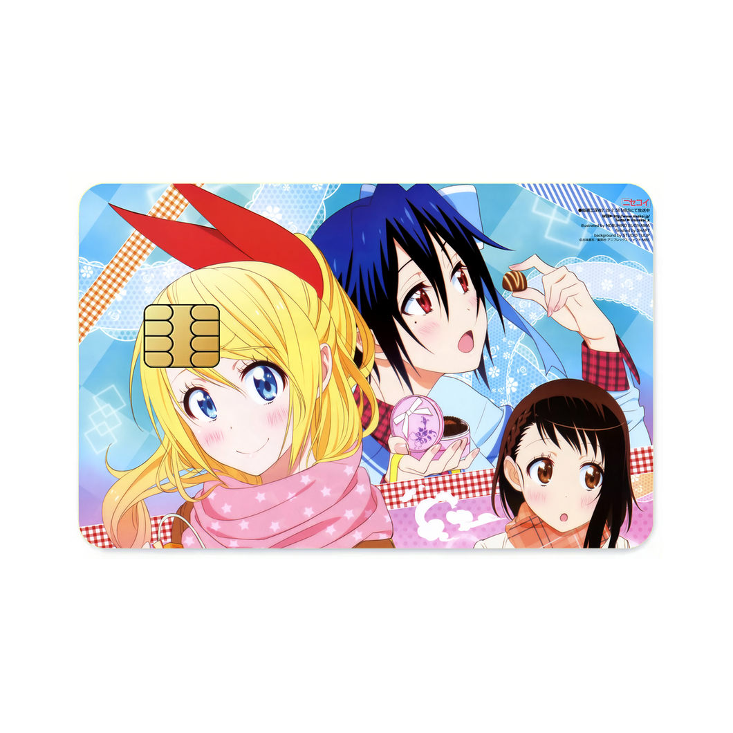 Nisekoi Chitoge Kirisaki, Kosaki Onodera, Seishirou Tsugumi  Credit Card Skins (4-in-1 Pack)