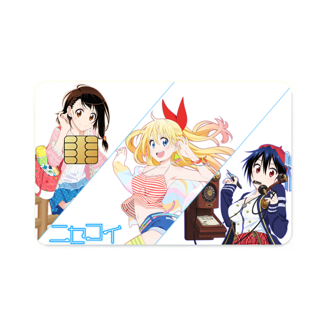 Nisekoi Chitoge Kirisaki, Kosaki Onodera, Seishirou Tsugumi  Credit Card Skins (4-in-1 Pack)