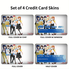 Load image into Gallery viewer, Nisekoi Chitoge Kirisaki, Kosaki Onodera, Seishirou Tsugumi, Marika Tachibana  Credit Card Skins (4-in-1 Pack)
