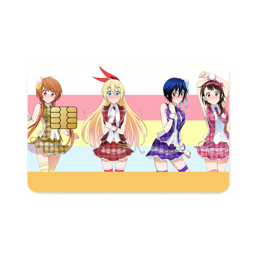 Nisekoi Chitoge Kirisaki, Kosaki Onodera, Seishirou Tsugumi, Marika Tachibana  Credit Card Skins (4-in-1 Pack)