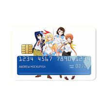 Load image into Gallery viewer, Nisekoi Chitoge Kirisaki, Kosaki Onodera, Seishirou Tsugumi, Marika Tachibana  Credit Card Skins (4-in-1 Pack)
