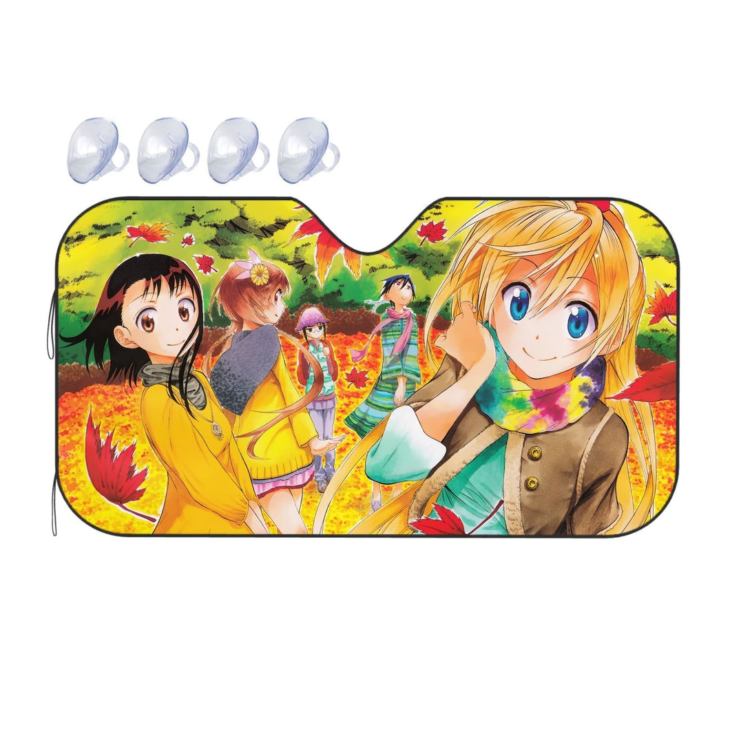 Nisekoi Chitoge Kirisaki, Kosaki Onodera, Seishirou Tsugumi, Marika Tachibana, Ruri Miyamoto  Car Sunshade
