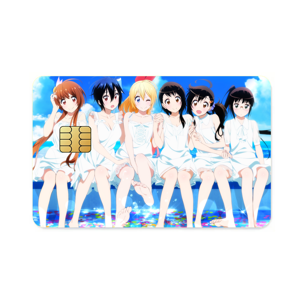 Nisekoi Chitoge Kirisaki, Kosaki Onodera, Seishirou Tsugumi, Marika Tachibana, Ruri Miyamoto  Credit Card Skins (4-in-1 Pack)