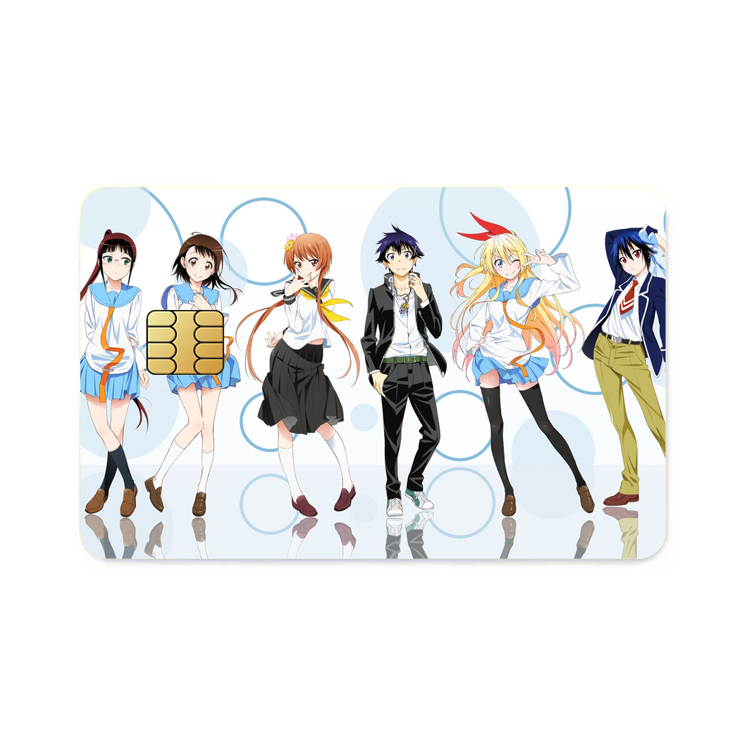 Nisekoi Chitoge Kirisaki, Kosaki Onodera, Seishirou Tsugumi, Marika Tachibana, Ruri Miyamoto  Credit Card Skins (4-in-1 Pack)