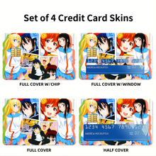Load image into Gallery viewer, Nisekoi Chitoge Kirisaki, Kosaki Onodera, Seishirou Tsugumi, Marika Tachibana, Shuu Maiko  Credit Card Skins (4-in-1 Pack)
