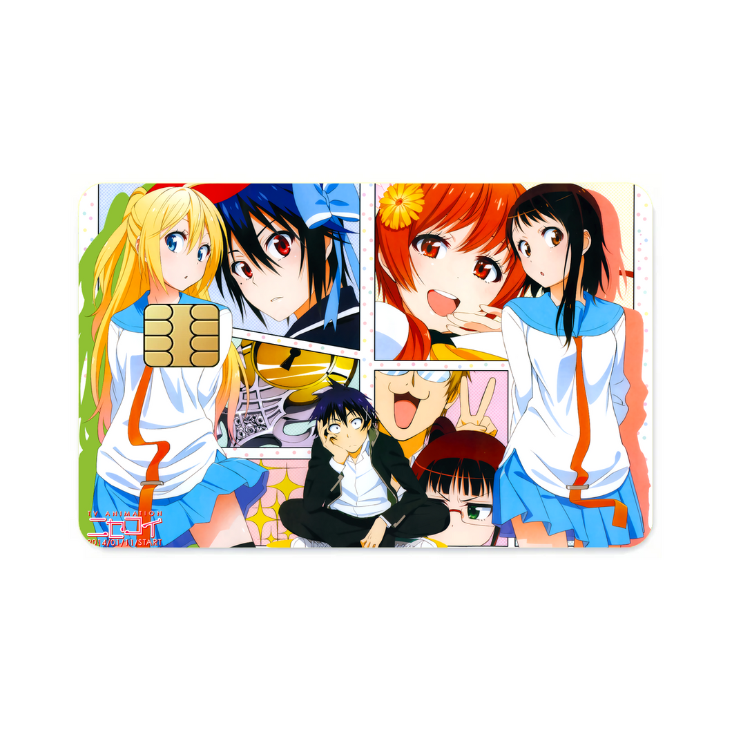 Nisekoi Chitoge Kirisaki, Kosaki Onodera, Seishirou Tsugumi, Marika Tachibana, Shuu Maiko  Credit Card Skins (4-in-1 Pack)