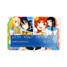 Load image into Gallery viewer, Nisekoi Chitoge Kirisaki, Kosaki Onodera, Seishirou Tsugumi, Marika Tachibana, Shuu Maiko  Credit Card Skins (4-in-1 Pack)
