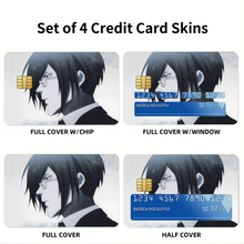 Load image into Gallery viewer, Nobuchika Ginoza Side view  Credit Card Skins (4-in-1 Pack)
