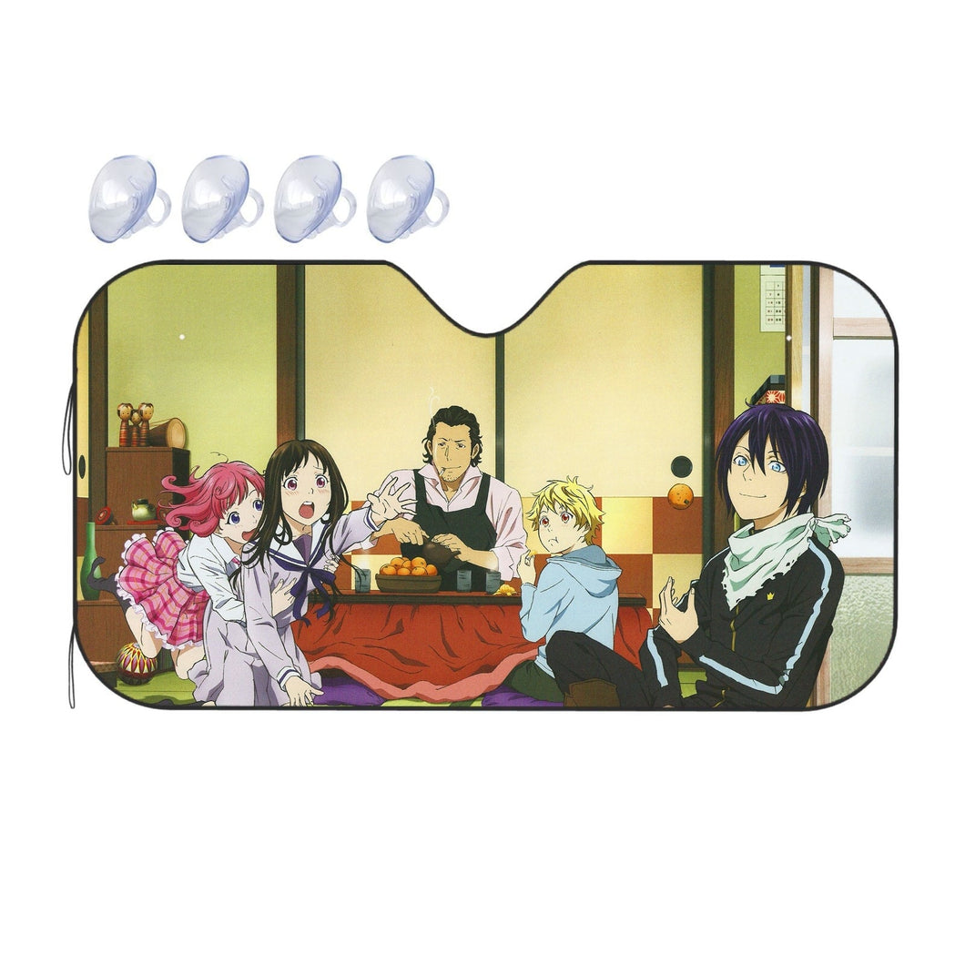 Noragami Yato, Yukine, Hiyori Iki, Kofuku Ebisu, Daikoku  Car Sunshade