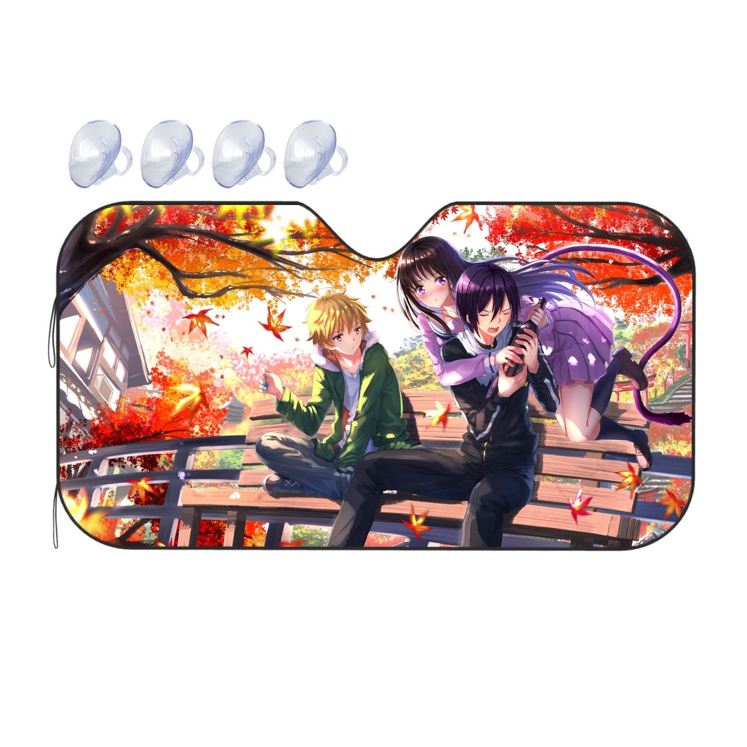 Noragami Yato, Yukine, Hiyori Iki, Noragami  Car Sunshade