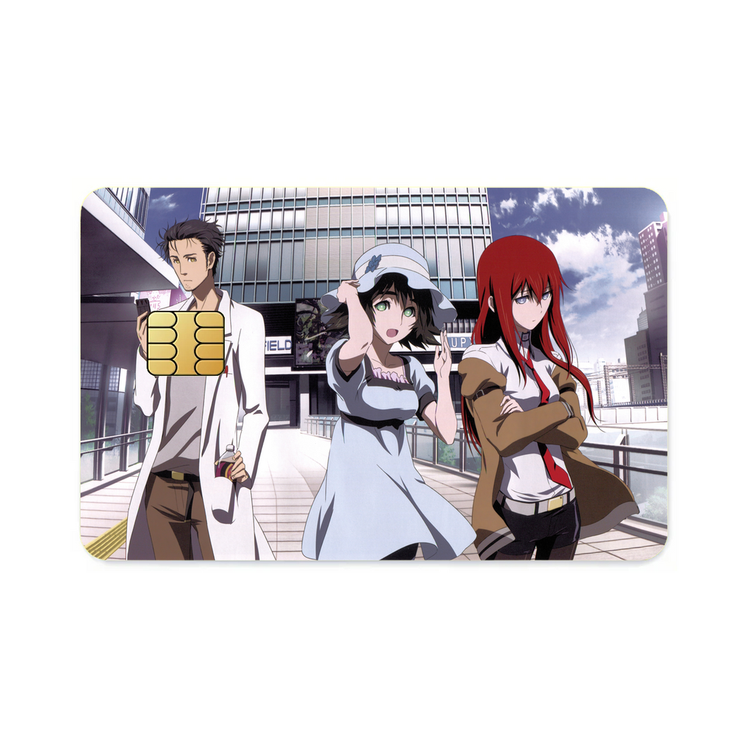 Okabe, Kurisu & Mayuri Credit Card Skins (4-in-1 Pack)