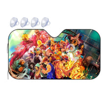 Load image into Gallery viewer, One Piece Monkey D. Luffy, Roronoa Zoro, Sanji, Nico Robin, Tony Tony Chopper  Car Sunshade
