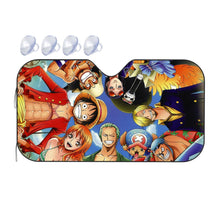 Load image into Gallery viewer, One Piece Monkey D. Luffy, Roronoa Zoro, Sanji, Nico Robin, Tony Tony Chopper  Car Sunshade
