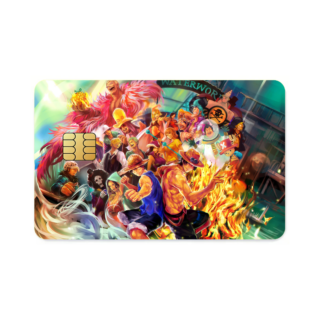 One Piece Monkey D. Luffy, Roronoa Zoro, Sanji, Nico Robin, Tony Tony Chopper  Credit Card Skins (4-in-1 Pack)