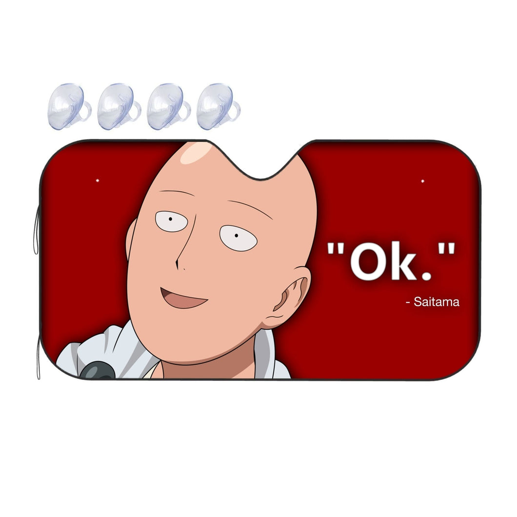 One Punch Man Saitama - Ok  Car Sunshade