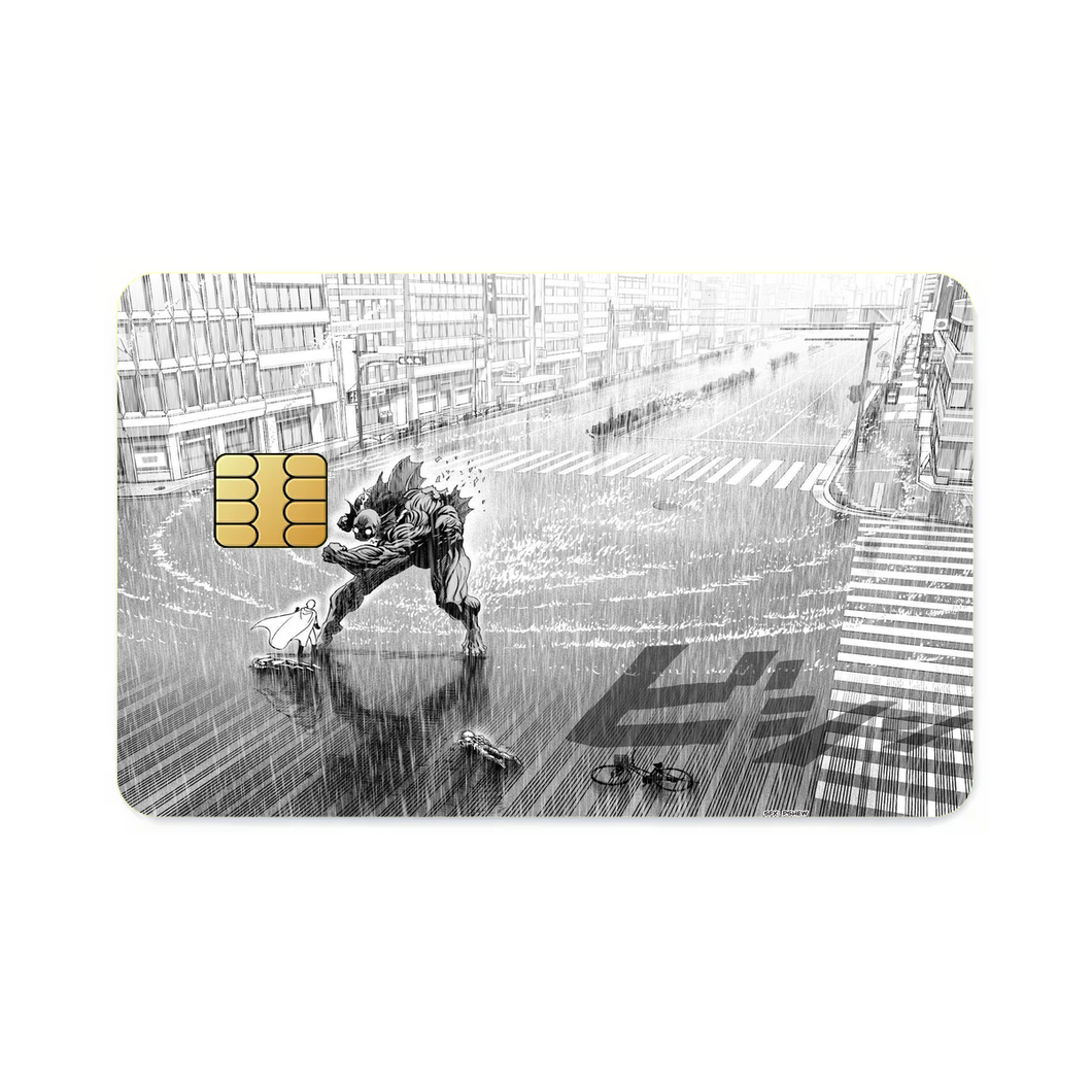 One Punch Man Saitama VS Sea King Credit Card Skins (4-in-1 Pack)