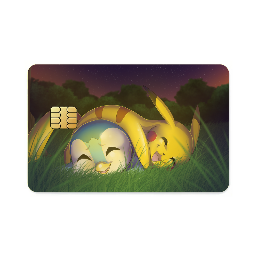 Pikachu and Piplup  Credit Card Skins (4-in-1 Pack)